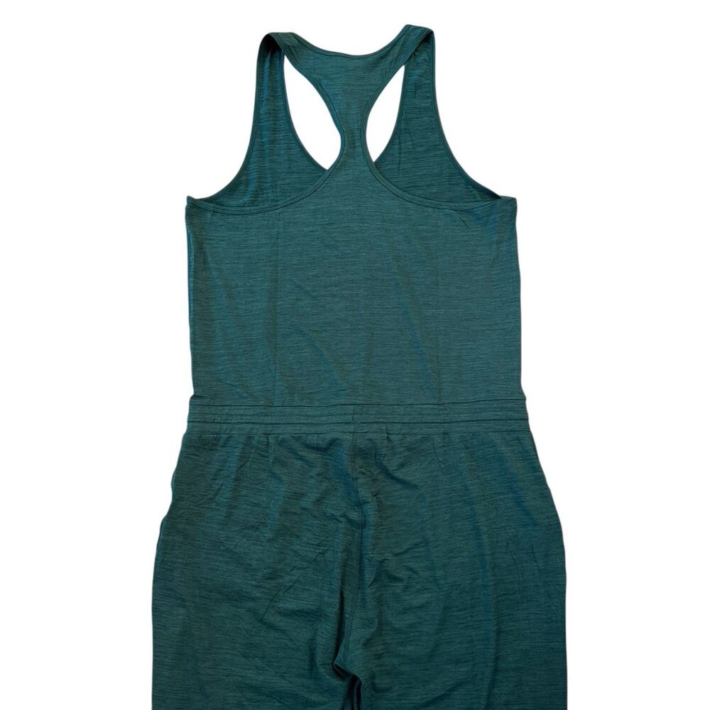 Vuori Lux Sleeveless Jumpsuit Jade Green Heather Racerback Adjustable Waist XL - Picture 7 of 12